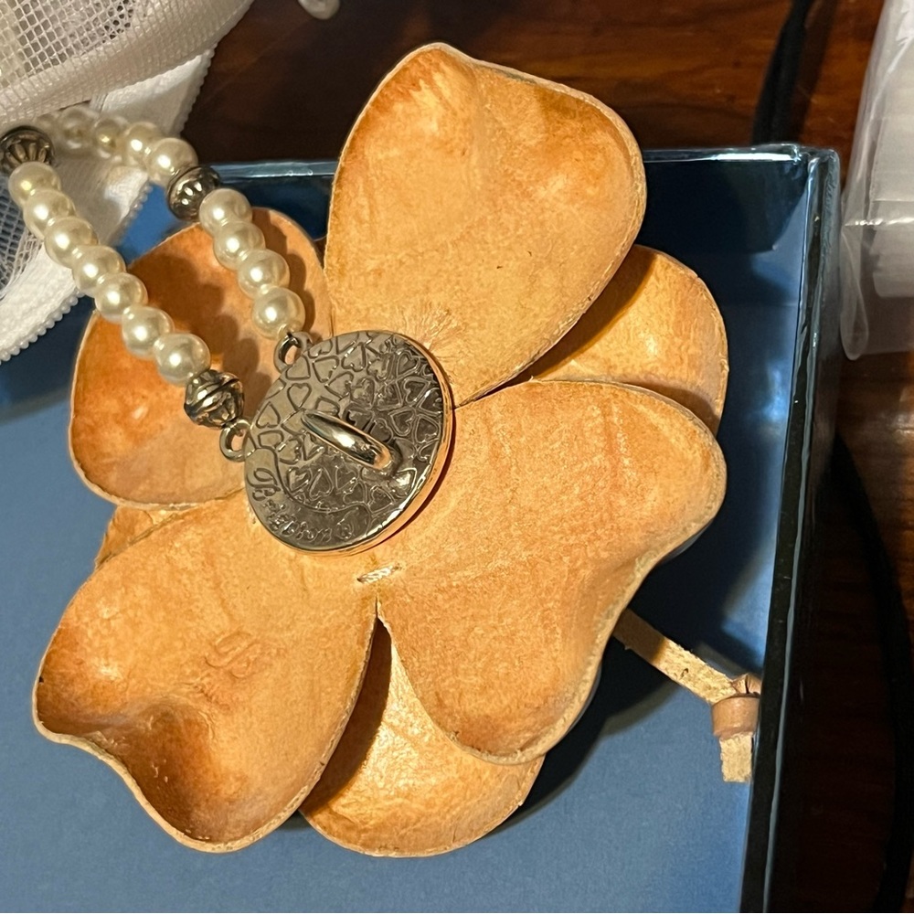 Brighton Elegant Gold and Silver Floral Necklace - Picture 3 of 7